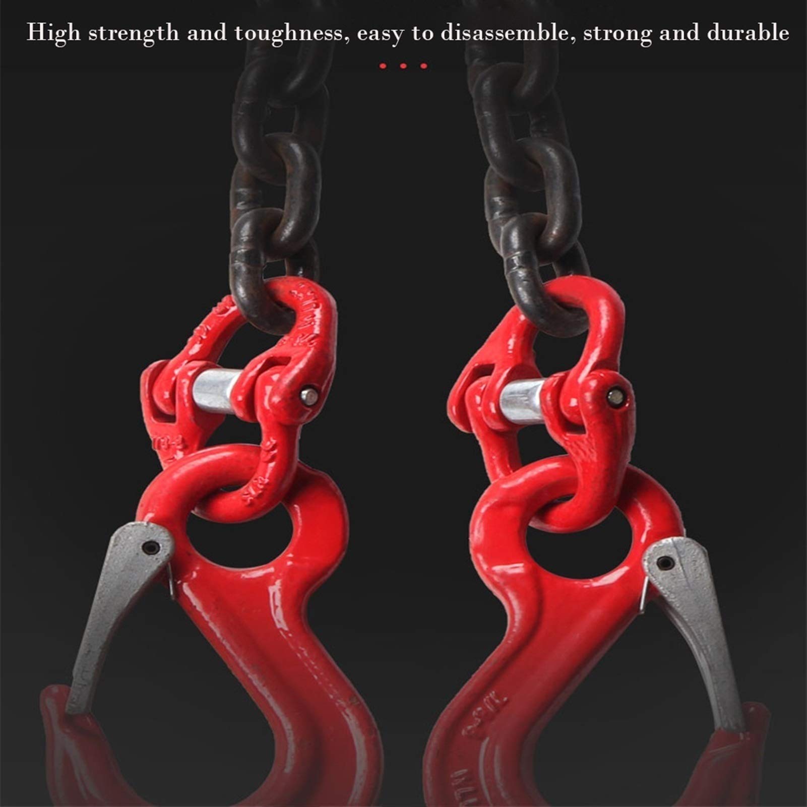 Lifting Chains Sling Heavy Duty 2 Leg, Chain Sling with Grab Hooks
